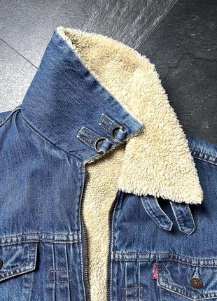 Винтажная женская джинсовая куртка-шерпа levi's | levis vintage5 фото