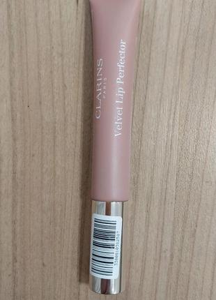 Clarins velvet lip perfector блиск для губ матовий 01 velvet nude