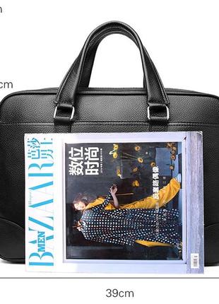 Мужской деловой портфель мужская деловая офисная сумка для документов натуральная кожа а46 фото