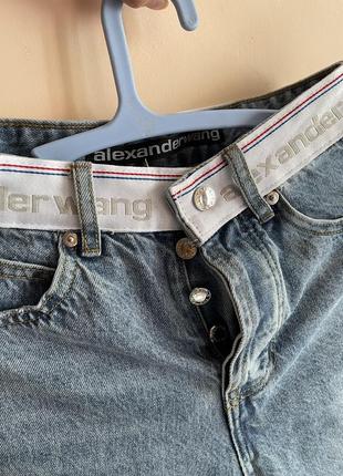 Жіночі джинси alexander wang з білим поясом4 фото