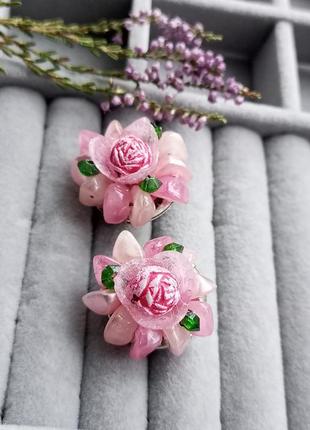 Hong kong винтажные клипсы, наборые, цветы, ретро, винтаж4 фото