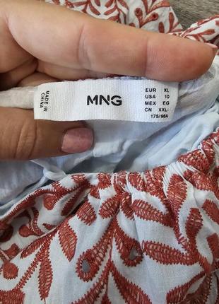 Платье mango прошва вышивка открытая спинка l xl5 фото