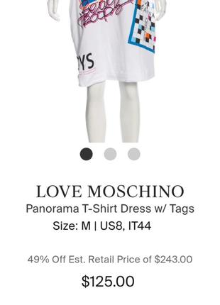 Сукня love moschino panorama t-shirt dress.10 фото