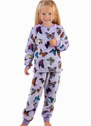 11 кольорів 🌈 тепла махрова піжама для дівчинки, домашній комплект велсофт единорожка, леопардова піжама з махри9 фото