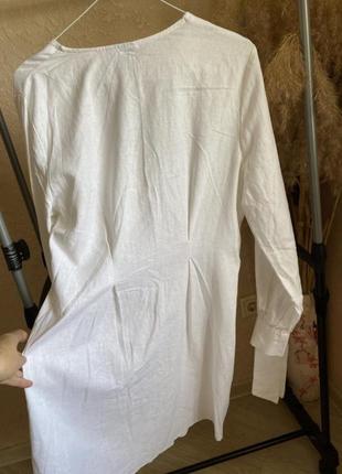 Платье рубашка натуральное лен asos 14 size10 фото