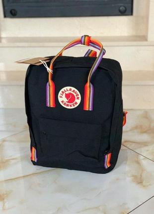 Рюкзак fjallraven kanken rainbow чорний