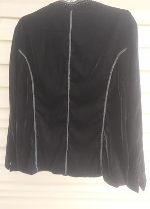 Жакет-пиджак шикарный, новый, бархатный, натуральный на шелковой основе размер 44 наш48- 50,- 52.2 фото