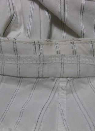 Удобные белые шорты эластические бриджи италия км1795 маленький размер9 фото