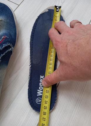 Мокасины слипоны кроссовки джинсовые 26 см4 фото