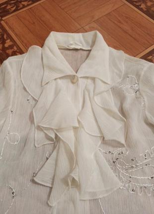Белая школьная блуза4 фото