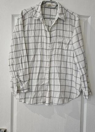 Коттоновая рубашка в клетку h&m