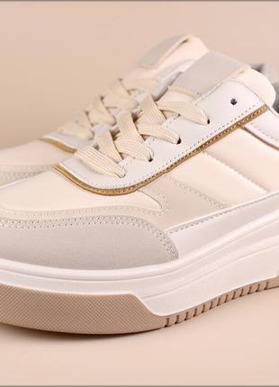 Женские кроссовки high top beige5 фото