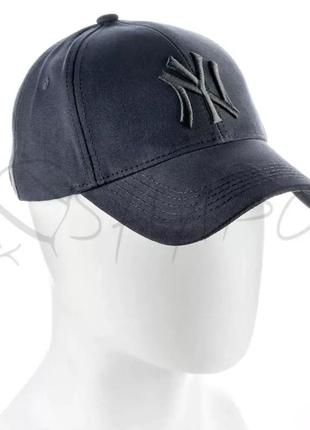 Бейсболка брендовая из тонкого коттона кепка универсальная с металлическим регулятором ny otib1013 темно-серый