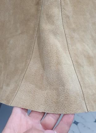 Стильная юбка натуральный замш6 фото