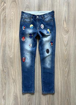 Жіночі джинси з нашивками патчами stella mccartney