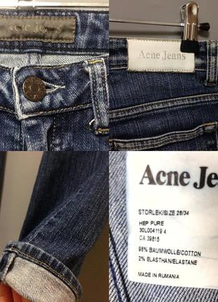 $220 джинсы acne studios jeans storlek hep pure прямой крой классические джинсы базовые4 фото