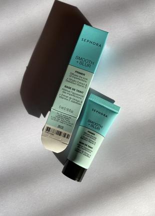 Sephora smooth + blur primer - шовковиста основа під макіяж, 5 мл