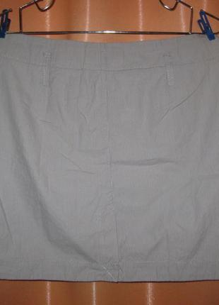 Хлопок100% юбка серая короткая котоновая 10uk esprit км1793 с двумя удобными карманами по бокам4 фото