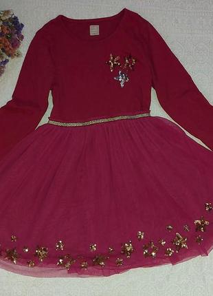 Святкова сукня плаття з фвтіновою спідницею john lewis 8-9 років