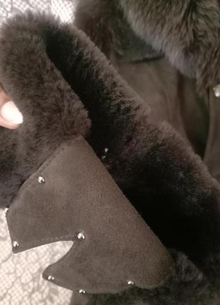 Дублянка хутро шуба зимове пальто3 фото