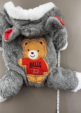 Теплый костюм плюшевый на маленькую собаку