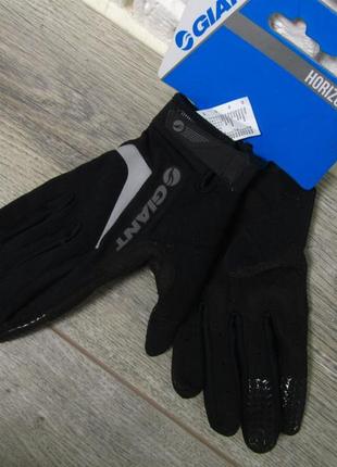 Велосипедные  рукавицы перчатки giant lf glove long horizon black xs/s8 фото