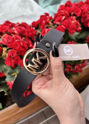 Женский узкий кожаный ремень в стиле mk michael kors