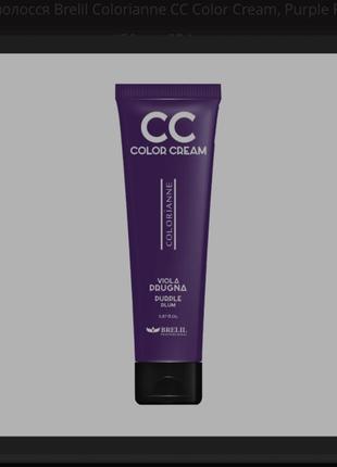 Красящий cc-крем для волос brelil colorianne cc color cream, purple plum, 150 мл