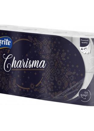 Туалетний папір grite charisma 4 шари 8 рулонів (4770023348828) продаж