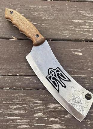 Нож-топорик ручной работы “goff” кливерный сталь марки 65г
