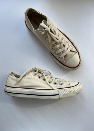 Converse chuck taylor all star ox бежевые кеды, размер 37,53 фото