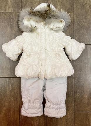 Зимовий ніжний комбінезон на дівчинку, зимовий костюм, зимовий комплект