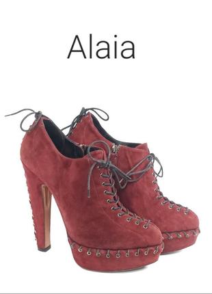 Замшевые ботильоны alaia paris оригинал