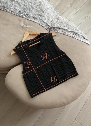 Джемпер жилетка вʼязана чорна кофта h&m zara primark shein george7 фото