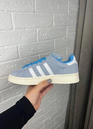 Женские кроссовки adidas campus blue white3 фото