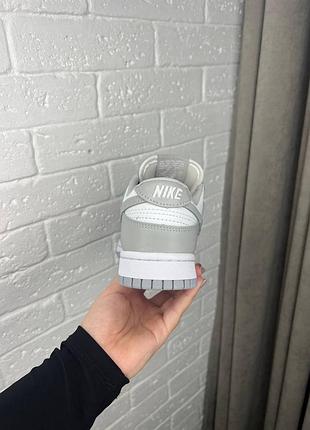 Женские кроссовки para nike sb dunk low white grey5 фото