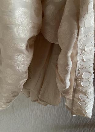 Сукня плаття міні бежева біла з рукавами h&m8 фото