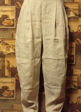 Dieter heupel вінтажні льняно-шовкові брюки в стилі бохо,р.42