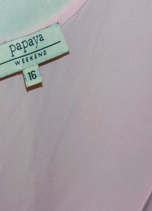 Ніжна рожева блуза майка бренду "papaya"2 фото