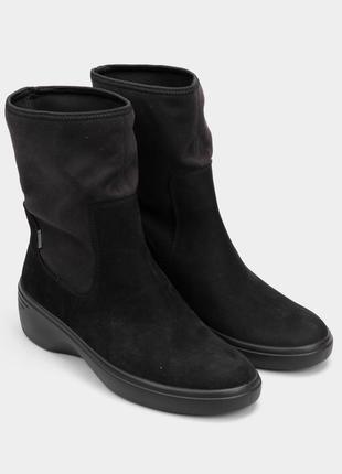 Демисезонные, натуральные ботинки ecco soft 7 wedge w с gore-tex, 47095351052, оригинал - 39р6 фото