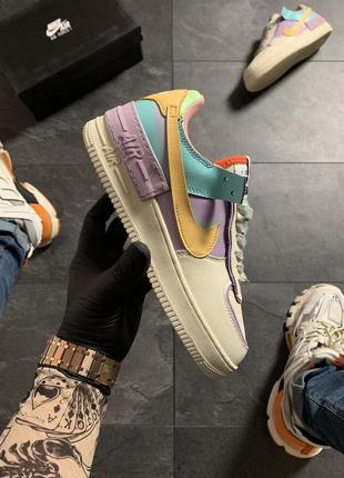 Кроссовки nike air force 1 shadow beige violet .8 фото