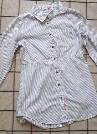 Стильная рубашка, блуза h&amp;m, 128-134 см, отличное состояние