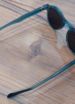 Круглі солнцезахисні окуляри в колоре морской волни  mm raw002 від mykita +maison margiela!4 фото