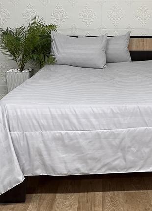 Шикарное постельное белье с осенним одеялом страйп сатин акция и распродажа