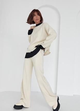 Жіночий вʼязаний костюм oversize
