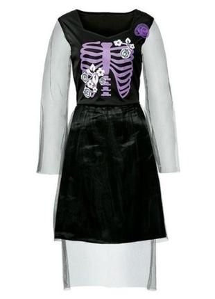 Платье halloween l. скелет скелетик ведьма lidl esmara женский карнавальный костюм хэллоуин хэлоуин хеллоуин хелловин хеловин