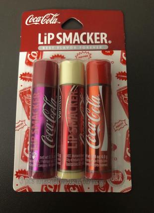 Набір бальзамів для губ lip smacker coca-cola 🇺🇸1 фото