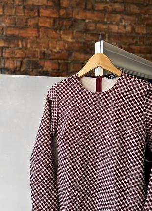 Zara women’s full printed geometric long sleve shirt top blouse жіноча кофта, топ, блуза2 фото