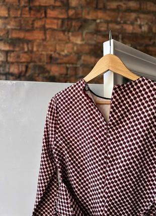 Zara women’s full printed geometric long sleve shirt top blouse жіноча кофта, топ, блуза4 фото