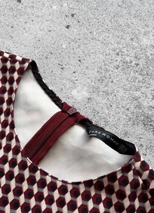 Zara women’s full printed geometric long sleve shirt top blouse жіноча кофта, топ, блуза9 фото